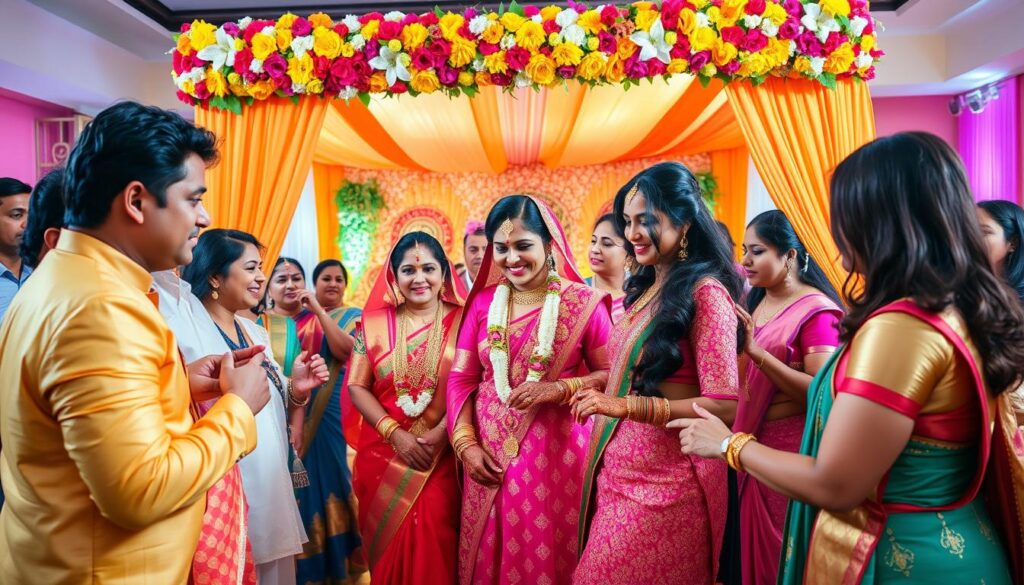Moderne indische Hochzeitszeremonie