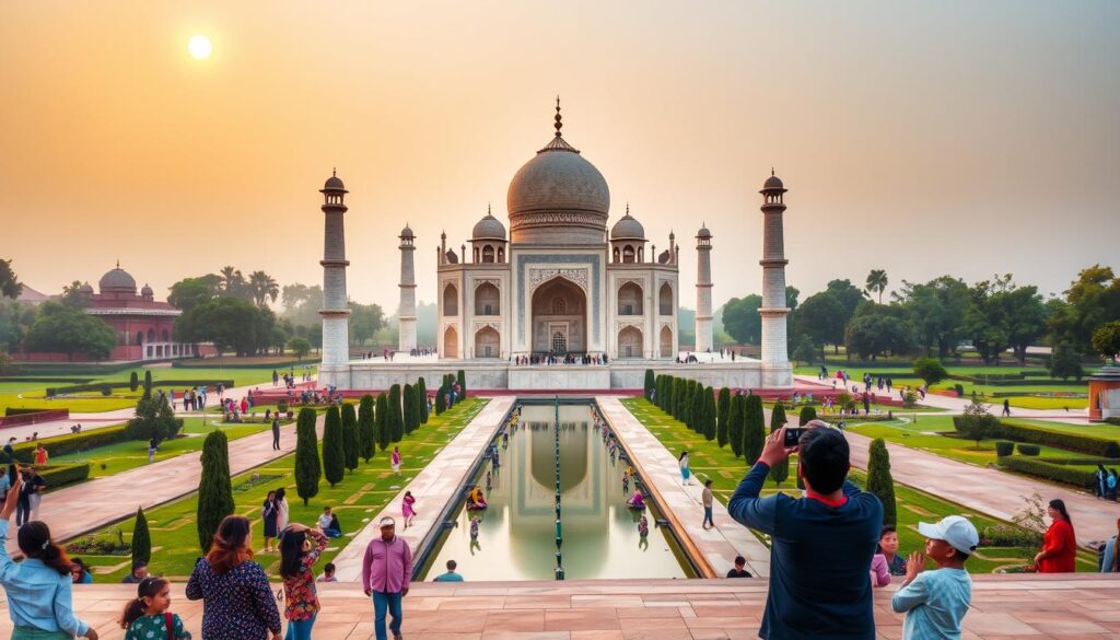 Besuch des Taj Mahal Touristenattraktion