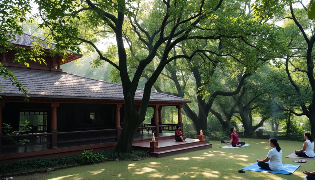 Indische Ashrams spirituelle Erfahrungen