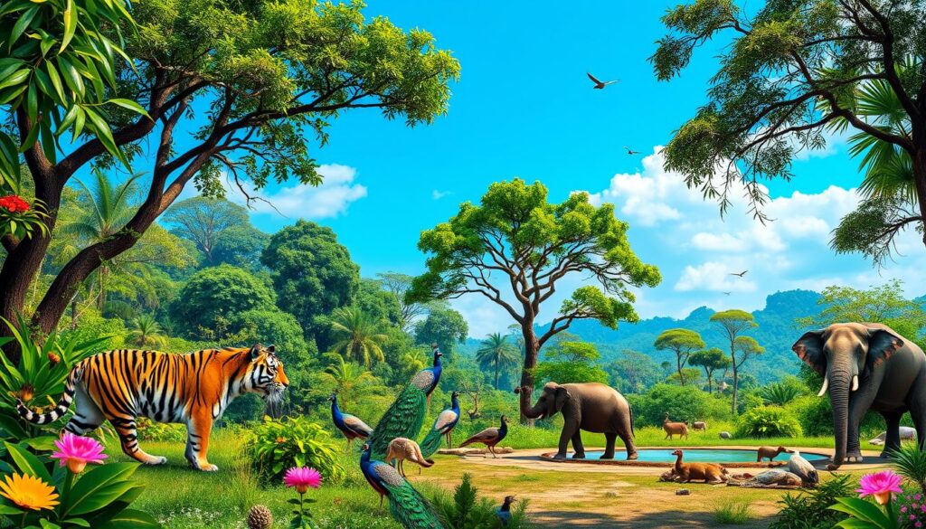 Indische Wildtiere in ihrer natürlichen Umgebung Indische Wildtiere in ihrer natürlichen Umgebung