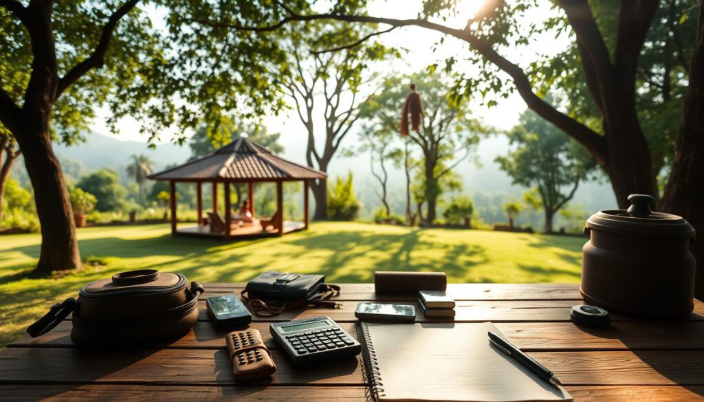 Yoga-Retreats Indien Budgetplanung