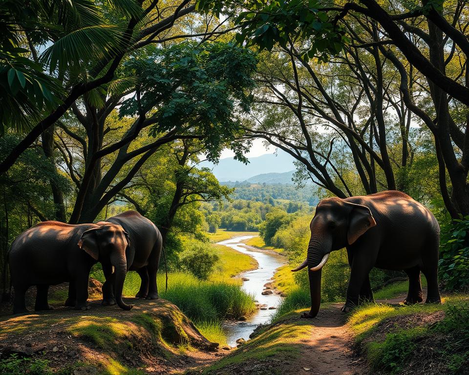 Asiatische Elefanten in freier Wildbahn Asiatische Elefanten in freier Wildbahn