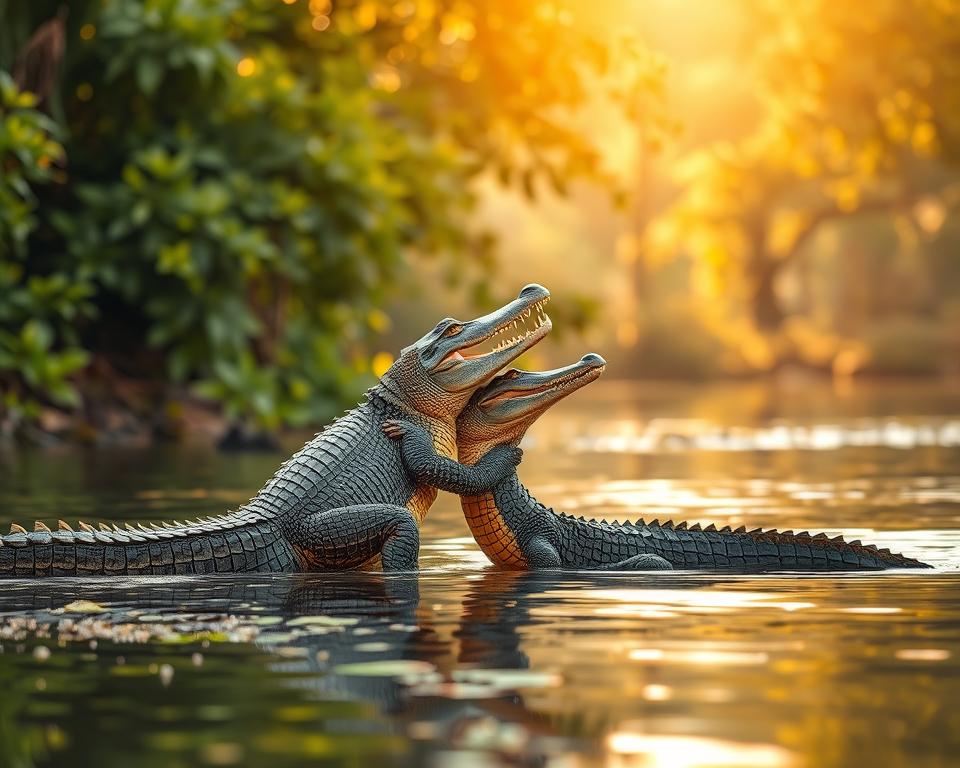 Indisches Krokodil Paarungsverhalten Indisches Krokodil Paarungsverhalten