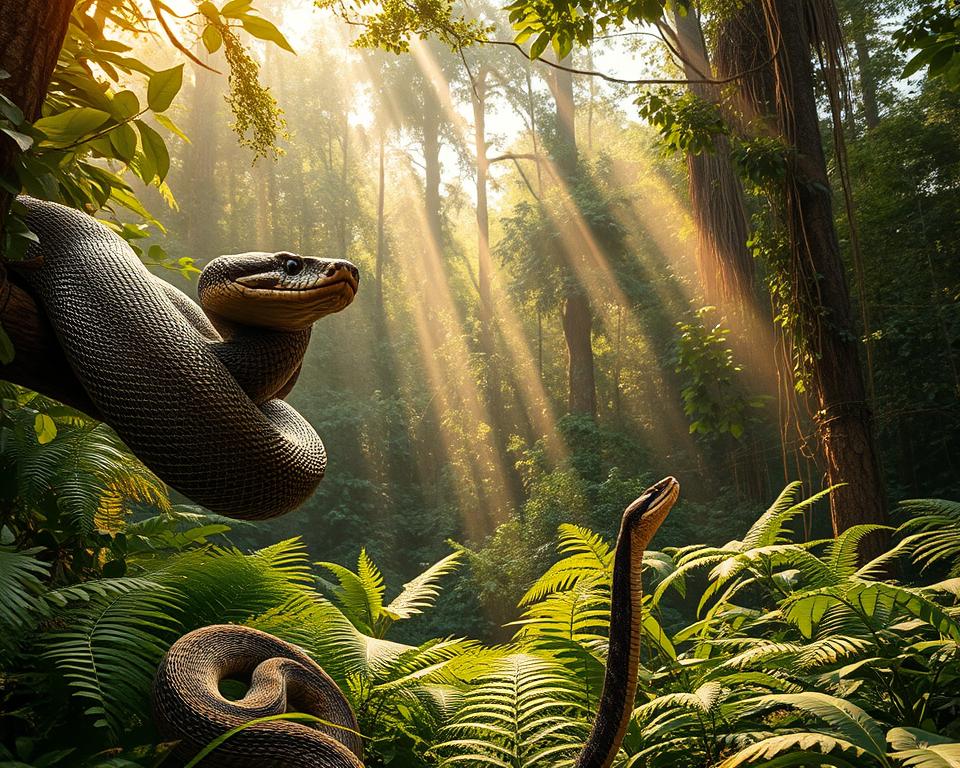 Würgeschlangen Verhalten in Indien