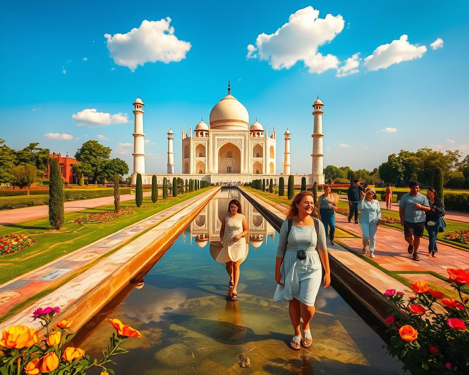 Taj Mahal in den Sommermonate Agra